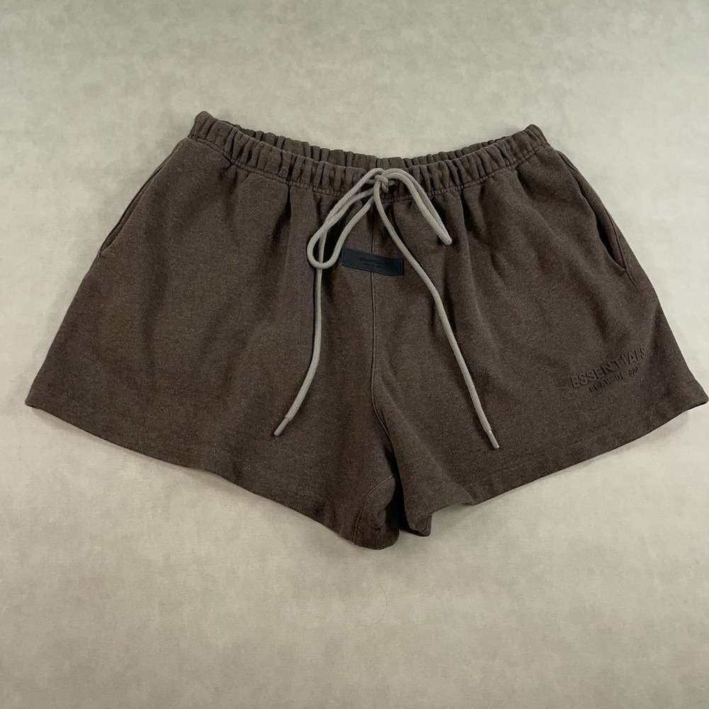 Fear of God Essentials Sweat Shorts Fleece Drawstring Mens 2XL Brown